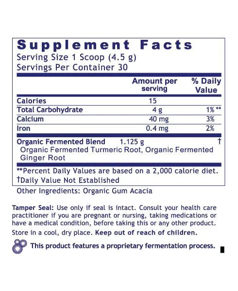 PRL Organic Premier Fermented Turmeric/Ginger