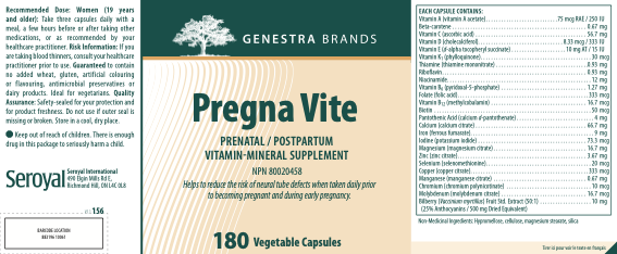 Pregna Vite 180 Caps