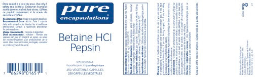 Betaine HCI pepsin