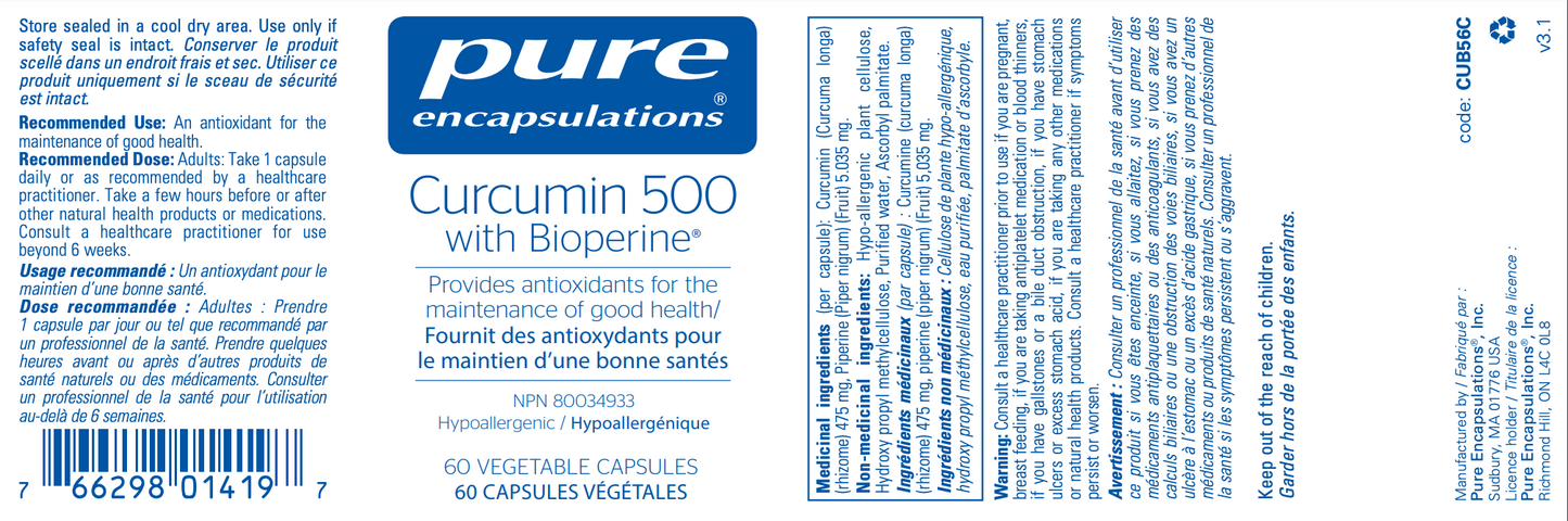 Curcumin 500 with Bioperine®