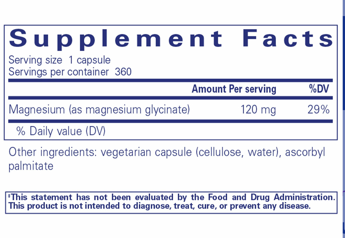 Magnesium Glycinate 180 caps