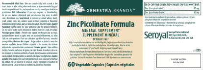 Genestra Zinc Picolinate 60 caps