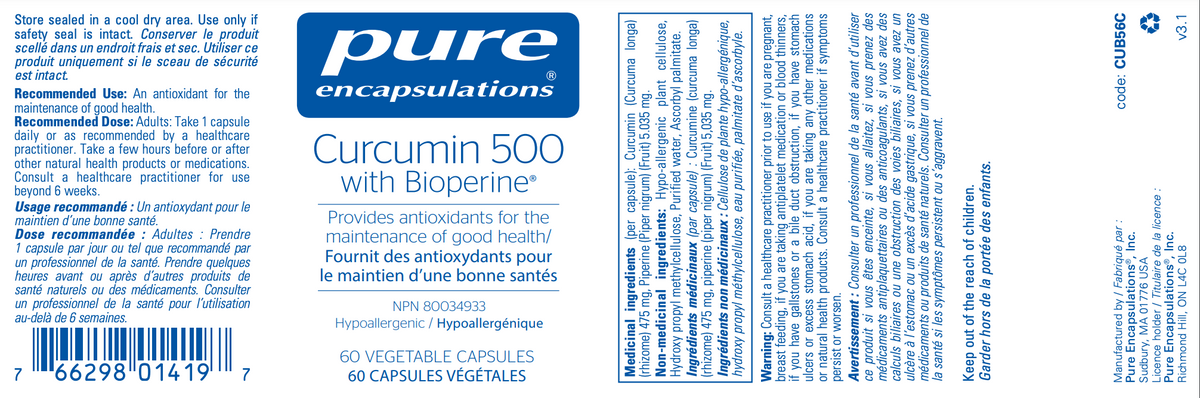 Curcumin 500 with Bioperine®